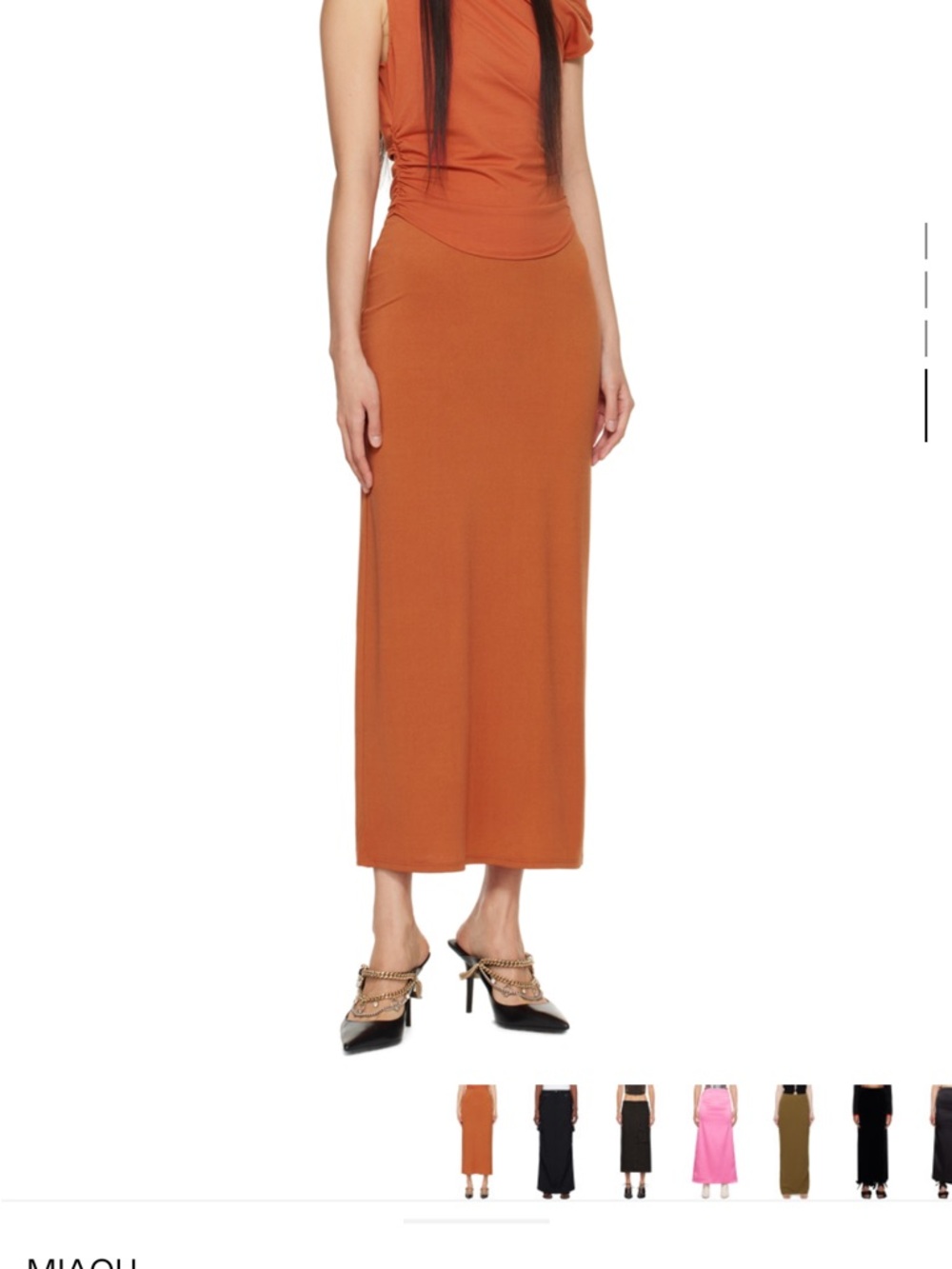 Miaou Rust Maxi Skirt